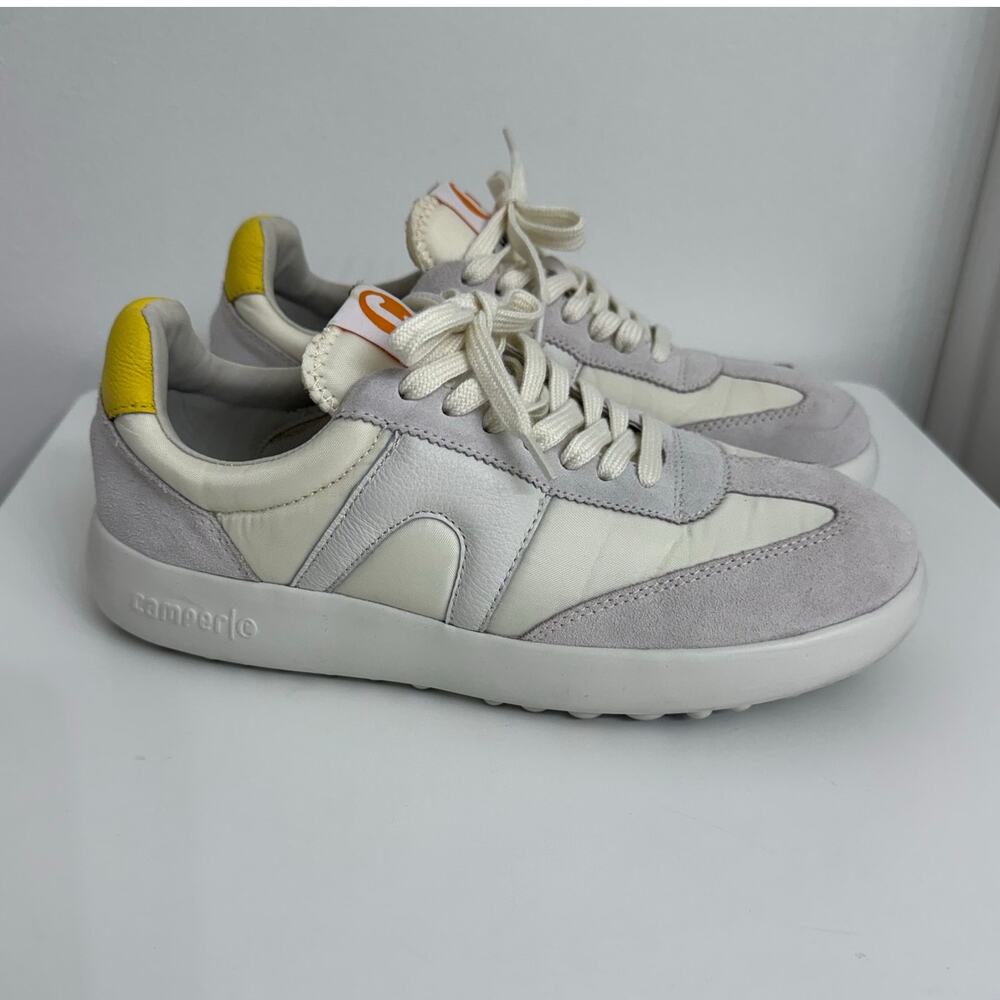 Camper Pelotas XLF Sneakers Beige Gray Suede Sz 39 (US 8.5) Casual Comfort